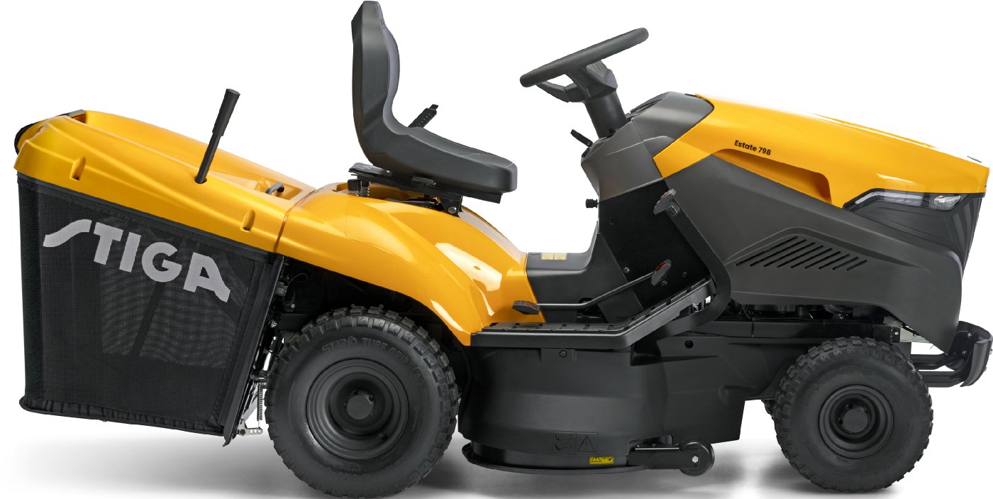 Stiga Rasentraktor Estate 798 Winterpaket mit 120 cm Schneeschild, PTO-Kit und Schneeketten – Bild 3