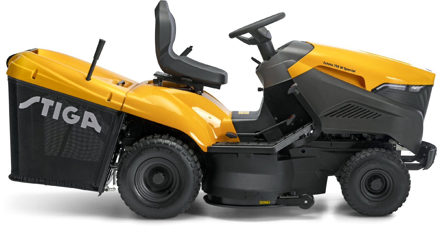 Stiga Rasentraktor Estate 798 W Special HONDA Winterpaket mit 120 cm Schneeschild, PTO-Kit und Schneeketten – Bild 3